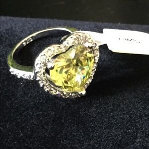 Sterling silver yellow sapphire rings